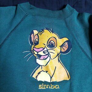 Vintage Disney Lion King Simba Crewneck Sweatshirt Youth Kids